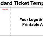 Free Editable Standard Ticket Template Example For Concert With Logo   Free Printable Tickets