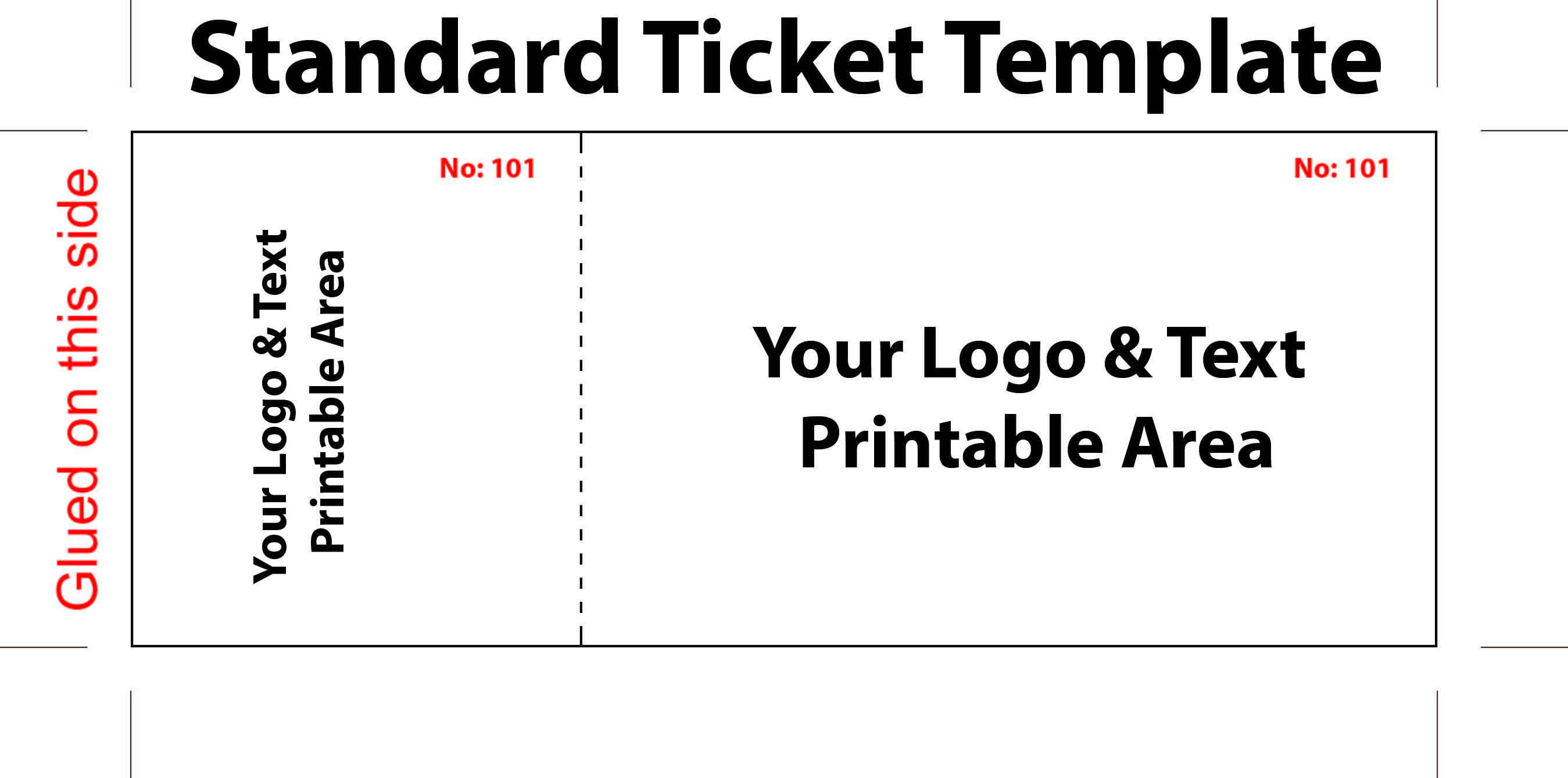 Free Editable Standard Ticket Template Example For Concert With Logo - Free Printable Tickets