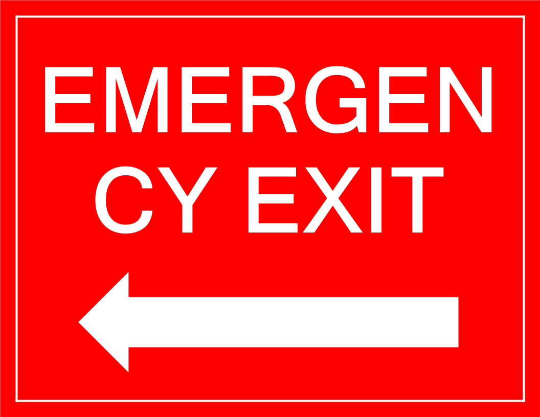 Free Printable Exit Signs With Arrow