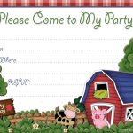 Free Farm Birthday Invitations – Bagvania Free Printable Invitation   Free Printable Farm Birthday Invitations