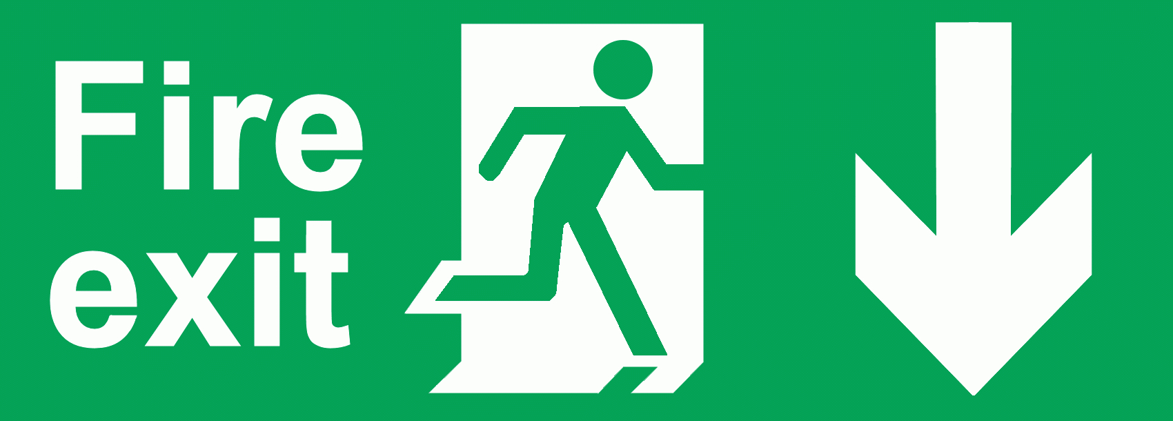Free Fire Exit Signs, Download Free Clip Art, Free Clip Art On - Free Printable Exit Signs With Arrow