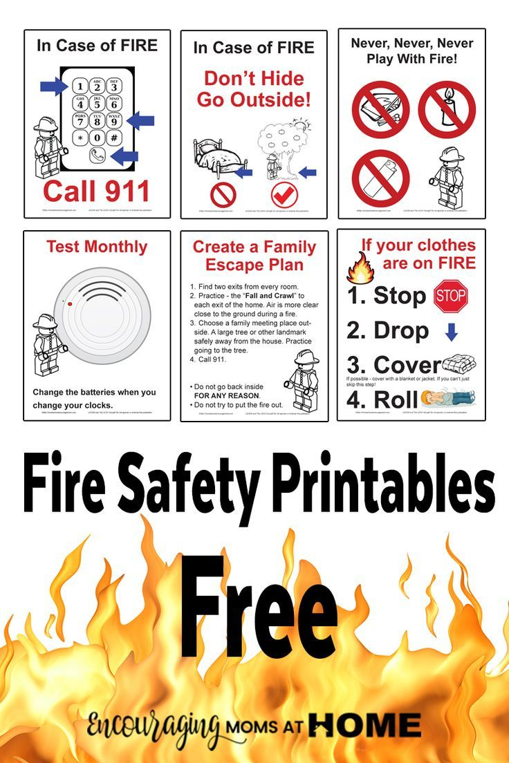 Free Fire Safety Posters With A Lego® Theme - Free Printable Preschool Posters