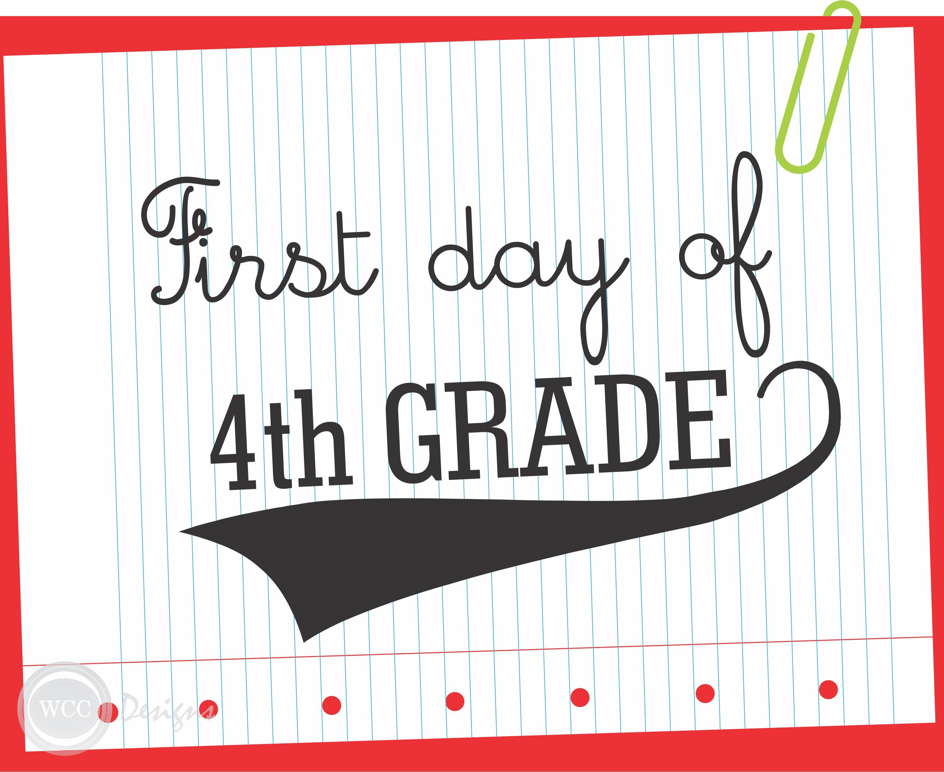 Free First Day Of School Printable Signs From Wcc Designs | Teacher - First Day Of 3Rd Grade Free Printable