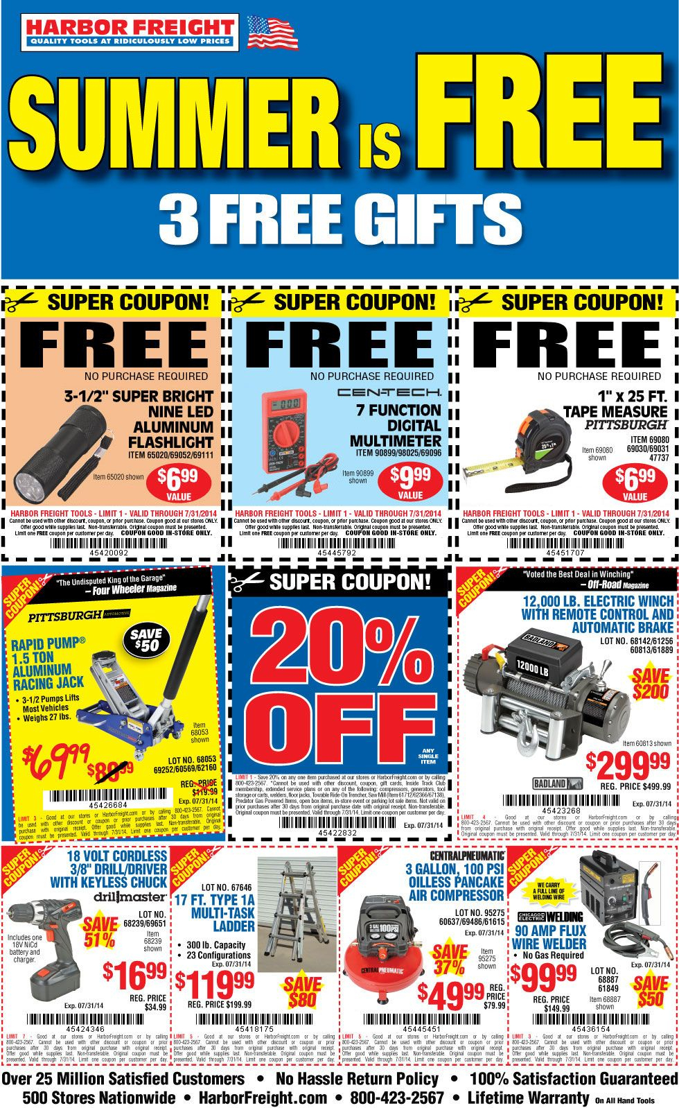 Free Flashlight, Multimeter And Tape Measure At Harbor Freight. | I - Free Sample Coupons Printable