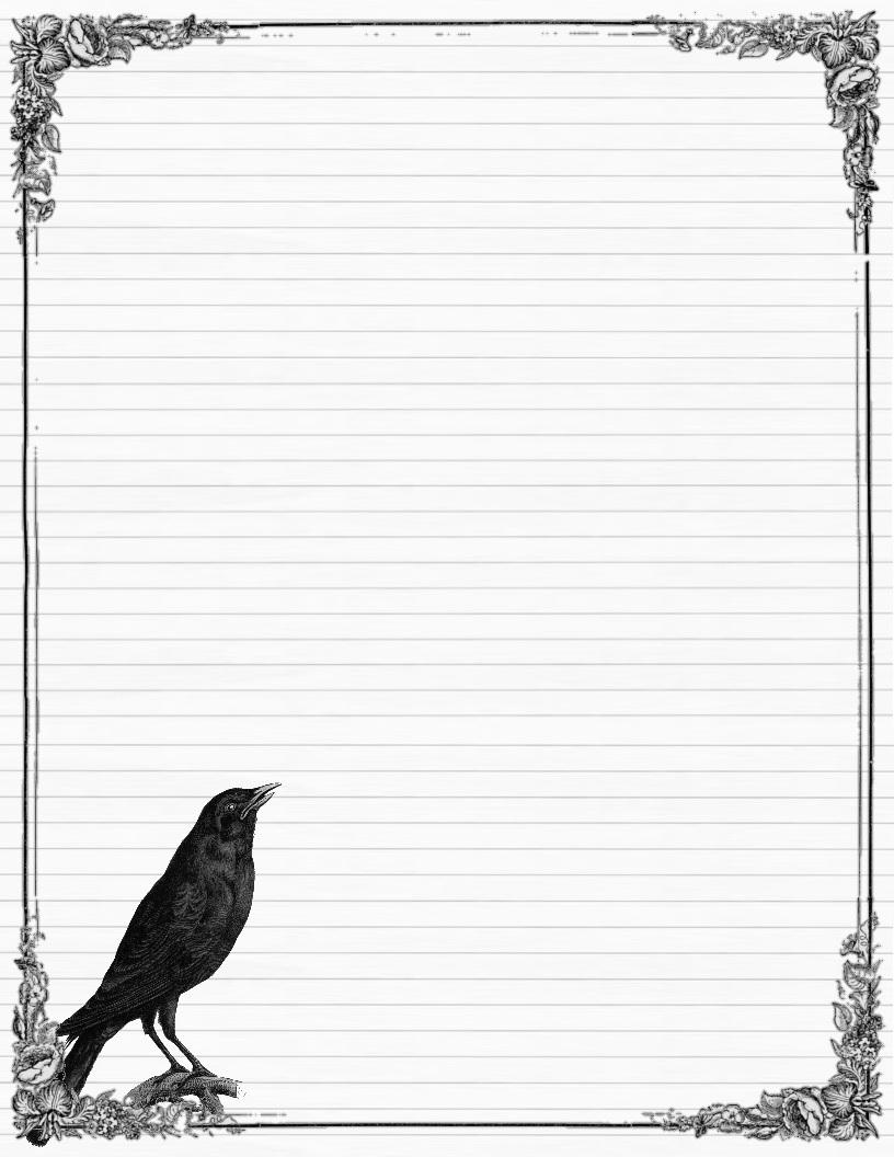 Free Free Printable Border Designs For Paper Black And White - Free Printable Halloween Stationery Borders