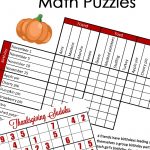 Free} Fun Thanksgiving Math Puzzles For Older Kids   Free Printable Critical Thinking Puzzles