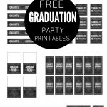 Free Graduation Chalkboard Party Printables From Printabelle | Catch   Free Printable Graduation Address Labels