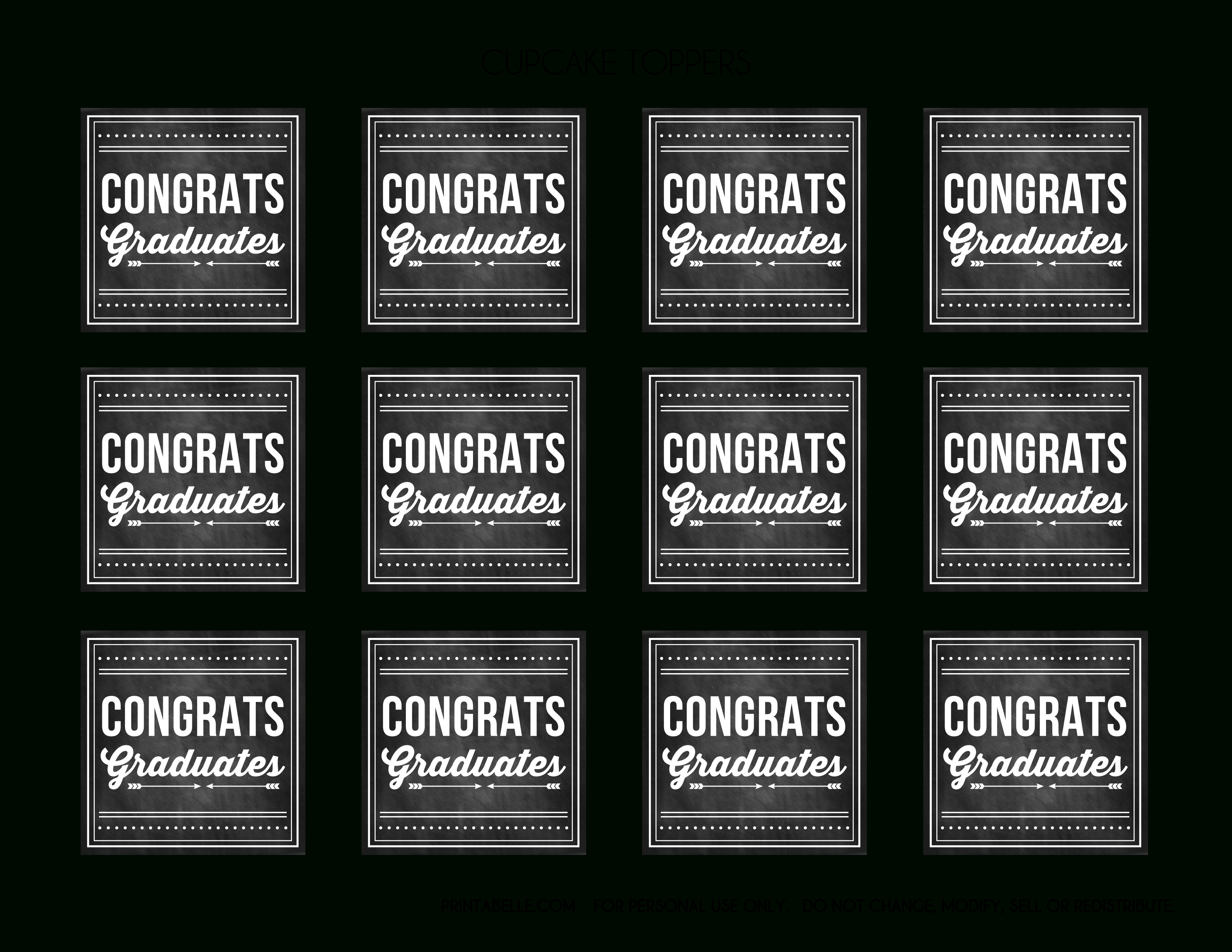 Free Graduation Chalkboard Party Printables From Printabelle | Catch - Free Printable Graduation Address Labels