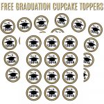 Free Graduation Cupcake Toppers   Free Printable Graduation Cupcake Toppers