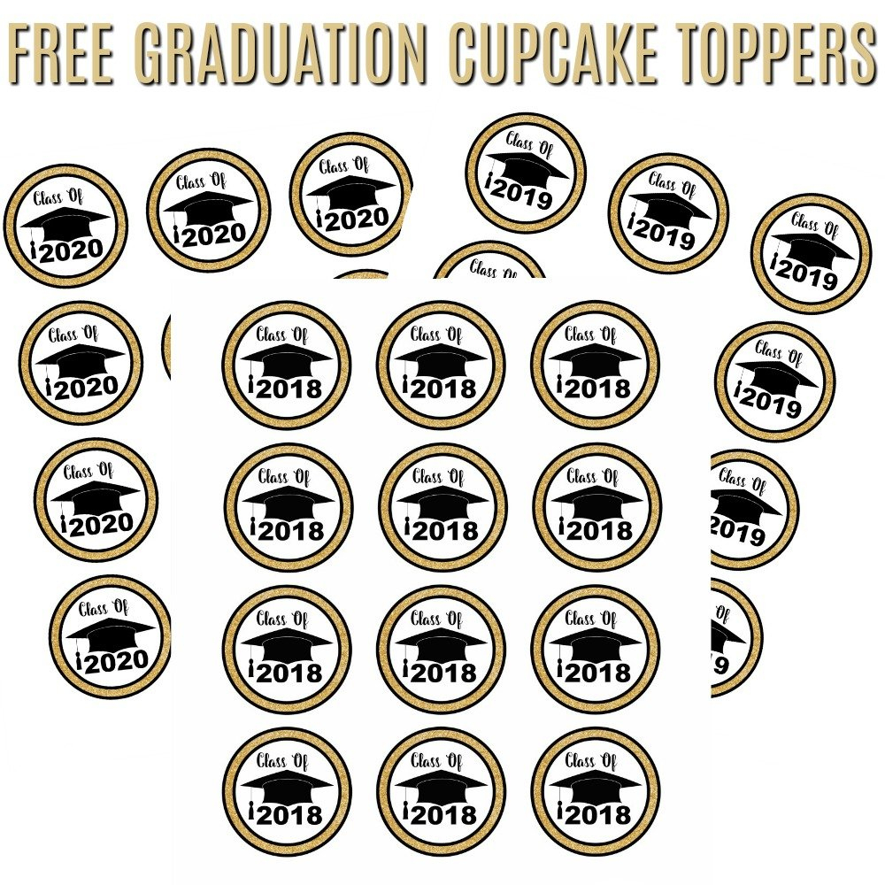 Free Graduation Cupcake Toppers - Free Printable Graduation Cupcake Toppers