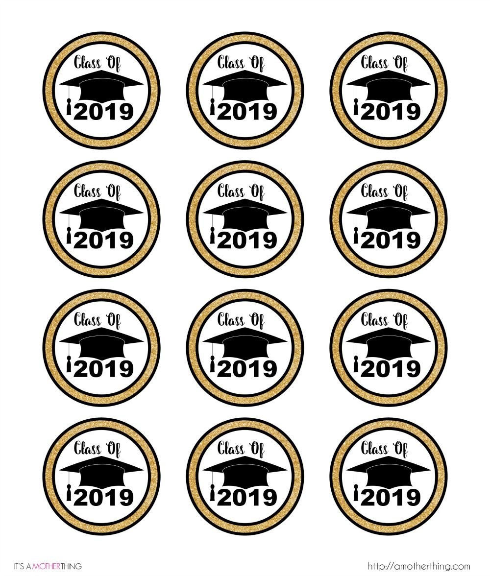 Free Graduation Themed Printable Cupcake Toppers | Grads | Pinterest - Free Printable Graduation Cupcake Toppers