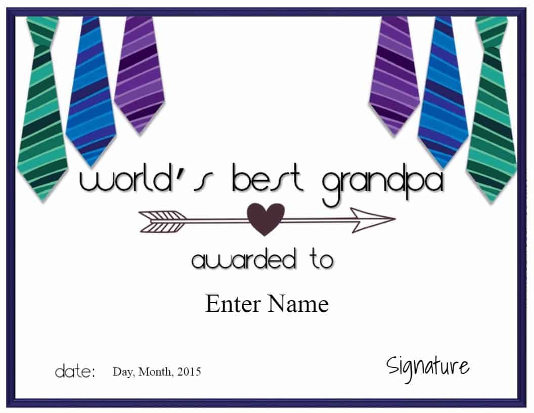 Free Grandparents Day Printables | Customize Online &amp;amp; Print - Grandparents Certificate Free Printable