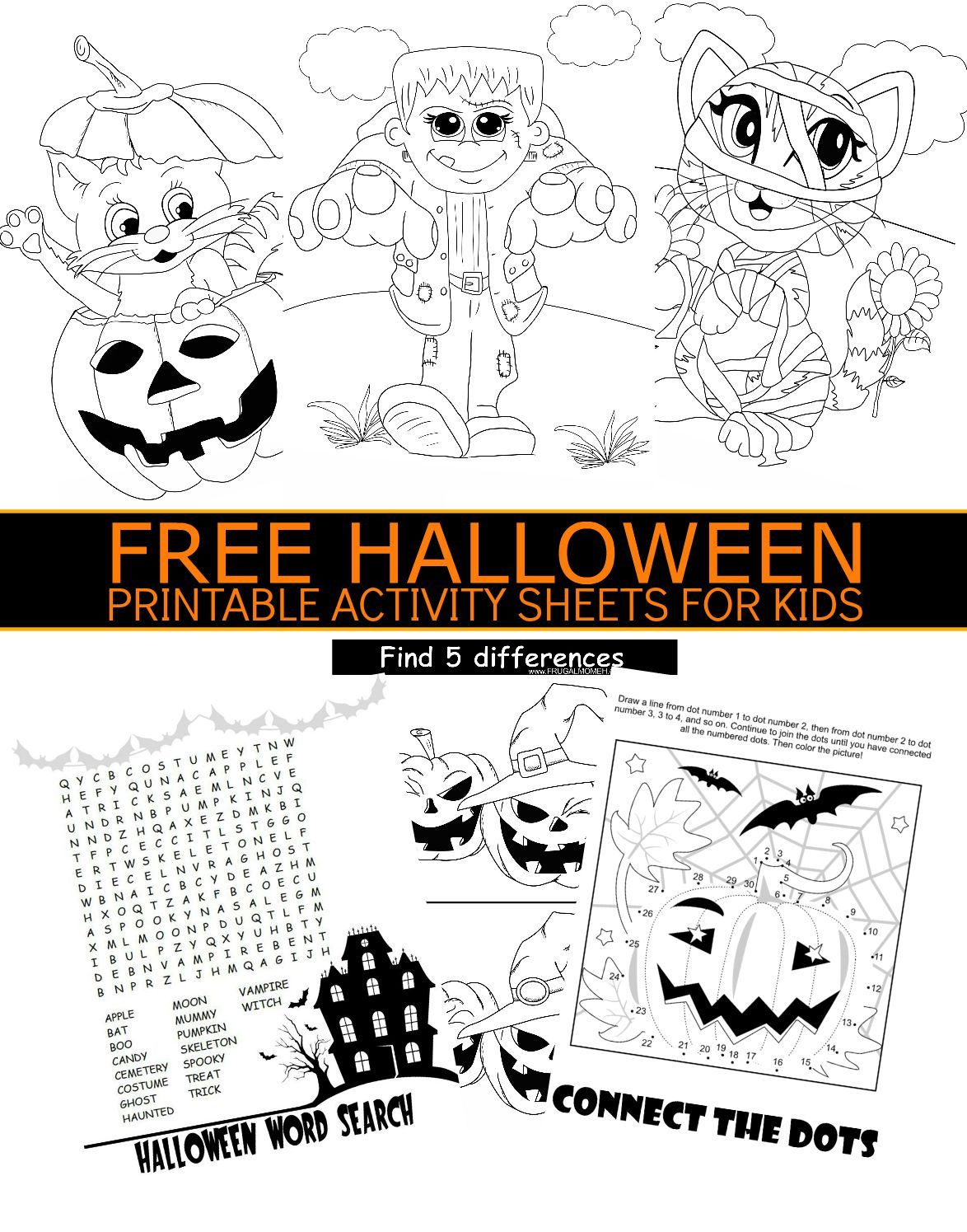 Free Halloween Printable Activity Sheets For Kids | Holidays - Free Printable Halloween Activities