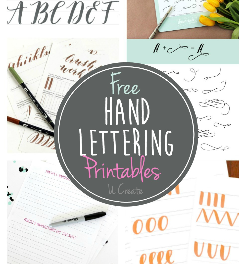 Free Hand Lettering Printables - Free Printable Calligraphy Letter Stencils