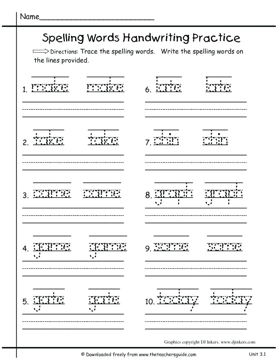 Free Handwriting Worksheets For First Grade – Favoritebook.club - 6Th Grade Writing Worksheets Printable Free