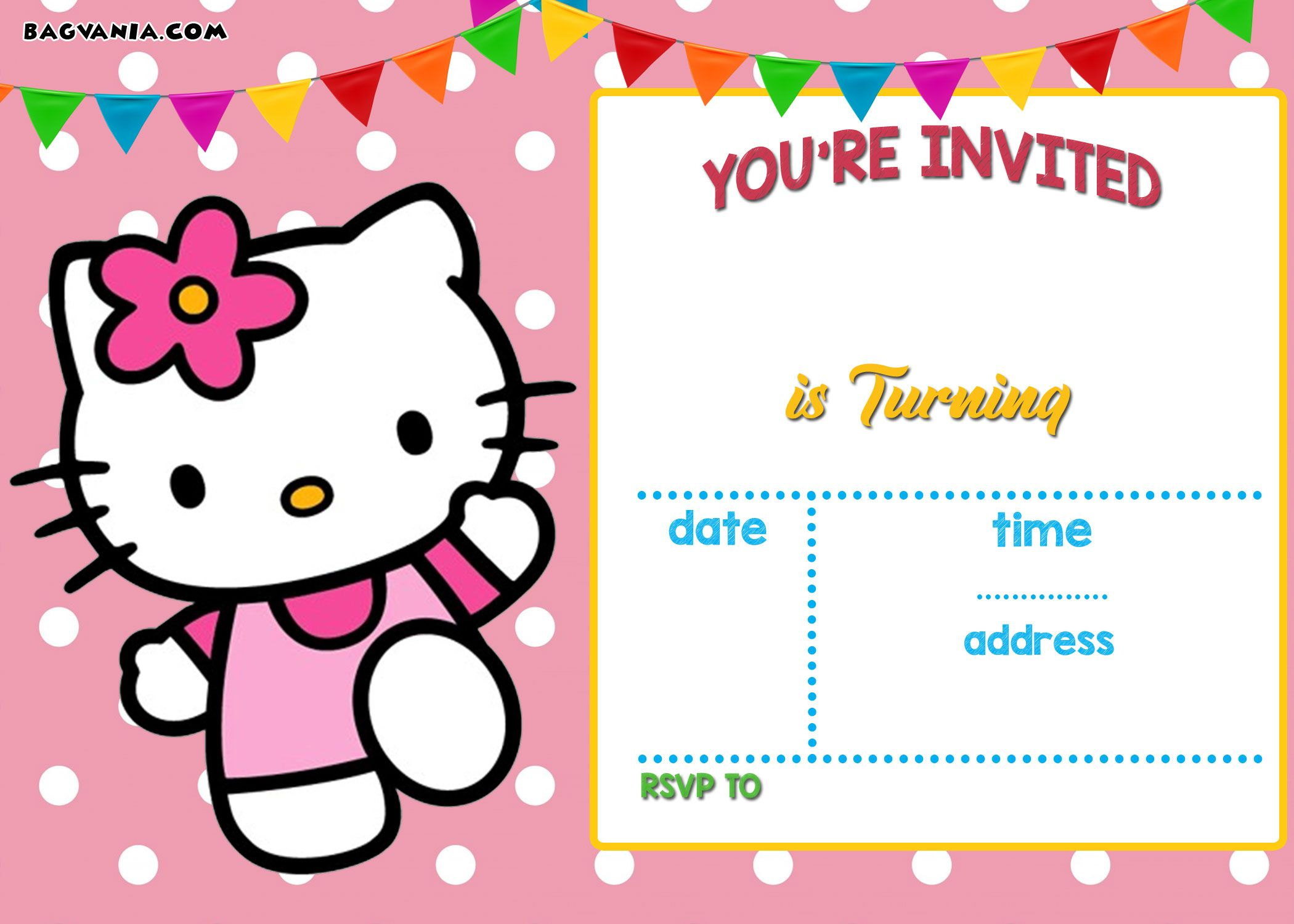 Free Hello Kitty Invitation | Free Printable Birthday Invitation - Hello Kitty Free Printable Invitations For Birthday