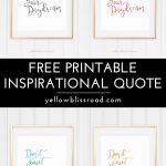 Free Inspiration Quote Printable | Free Printable Wall Art, Quotes   Free Printable Wall Art Quotes