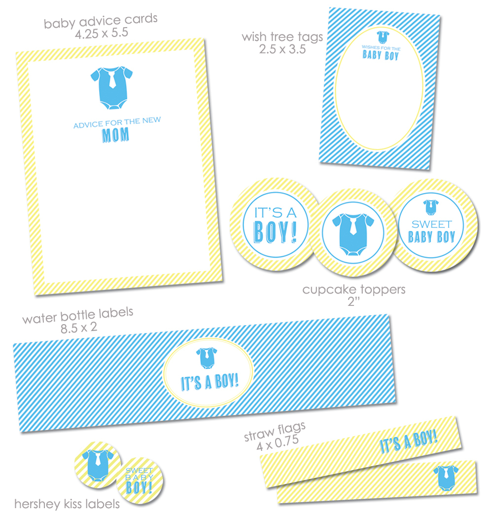 Free &amp;quot;it&amp;#039;s A Boy&amp;quot; Baby Shower Printables From Green Apple Paperie - Baby Invitations Printable Free