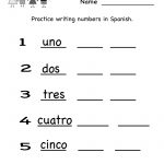 Free Kindergarten Spanish Worksheet Printables. Use The Spanish   Free Printable Elementary Spanish Worksheets