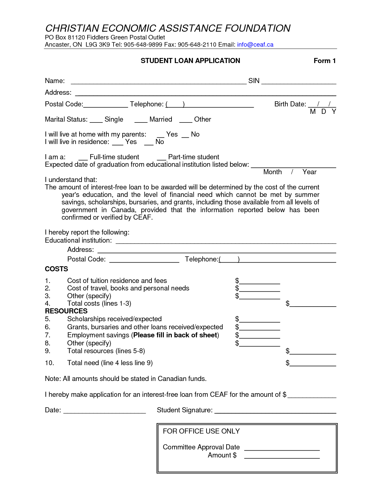 Free Loan Agreement Form Download - Payday Loans Available Online - Free Printable Loan Forms