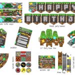 Free! Massive Minecraft Printable Party Pack   Clean Eating With Kids   Free Printable Minecraft Cupcake Toppers And Wrappers