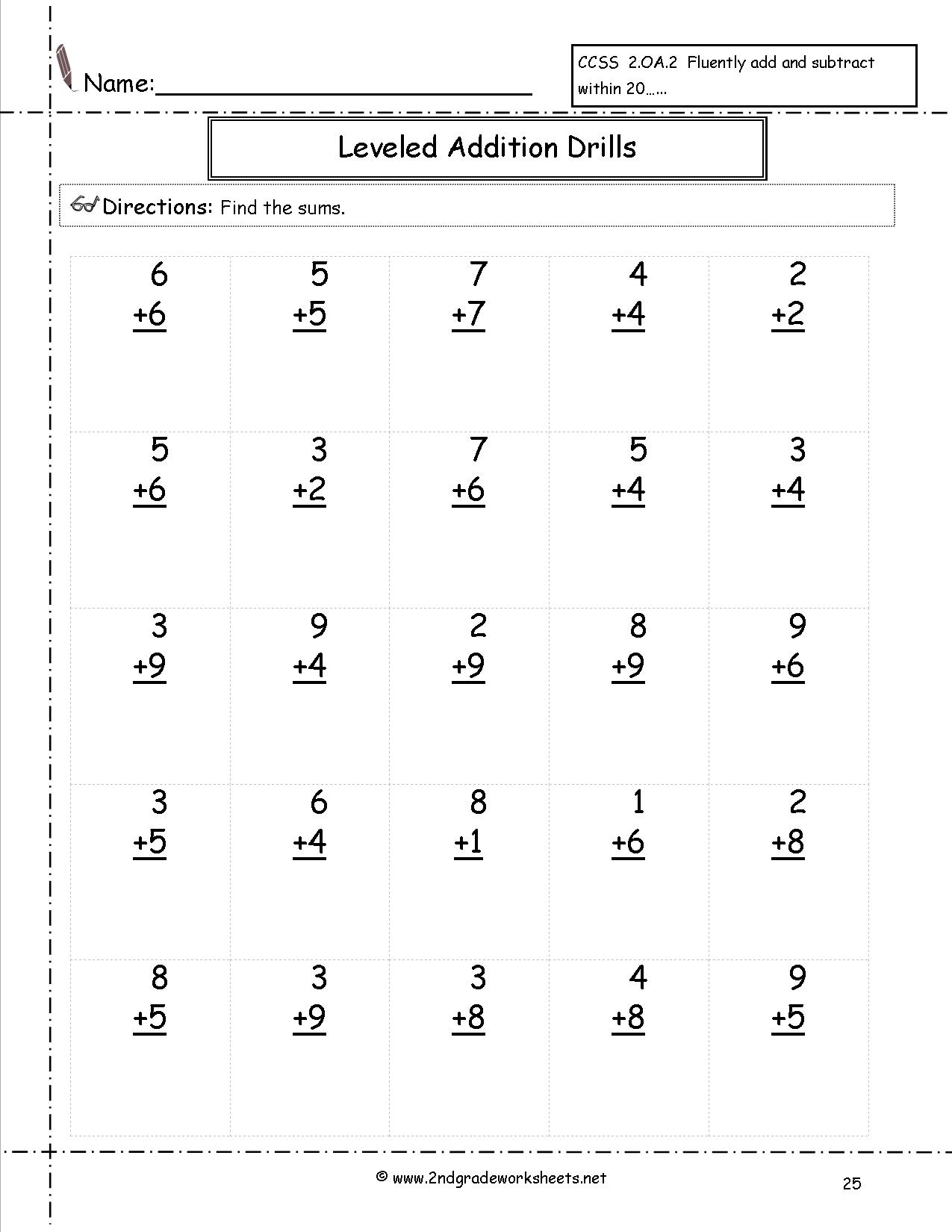 Free Math Worksheets And Printouts - Free Printable Addition Worksheets