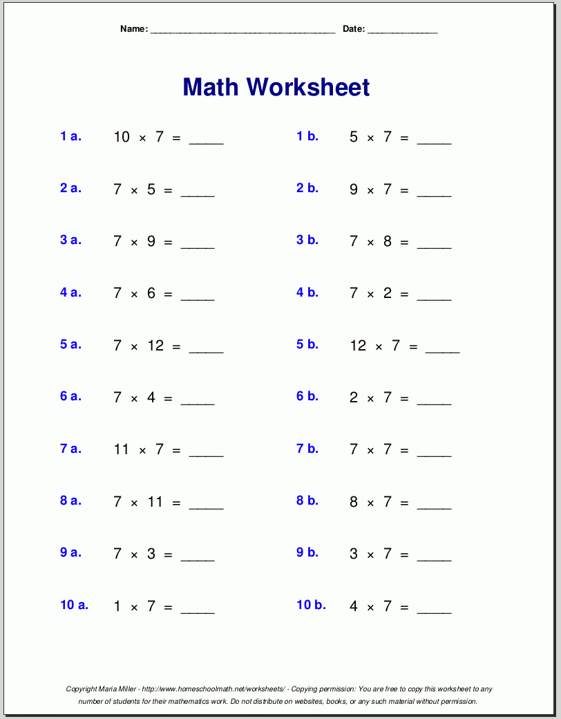 Free Math Worksheets - Free Printable 8Th Grade Algebra Worksheets