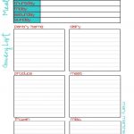 Free Meal Plan & Grocery List Printable | One Handy Sheet To Meal   Free Printable Grocery List And Meal Planner