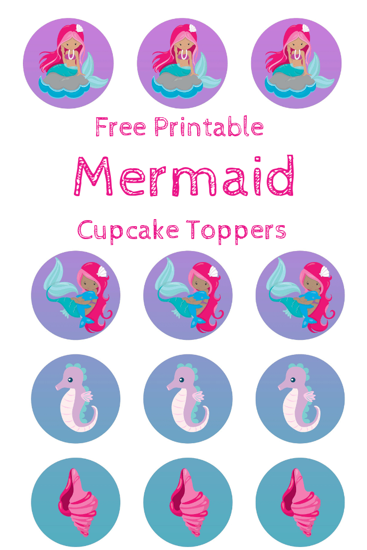 Free Mermaid Cupcake Toppers, Print Out And Pimp Your Cupcakes - Free Printable Mermaid Cupcake Toppers
