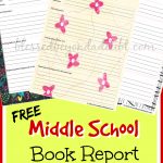 Free Middle School Printable Book Report Form!   Blessed Beyond A Doubt   Free Printable Book Report Forms For Elementary Students