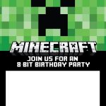 Free Minecraft Invitations For Print Or Evite! | Party Ideas   Free Printable Minecraft Invitations