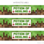 Free Minecraft Printables | Catch My Party For Free Printable   Free Printable Minecraft Cupcake Toppers And Wrappers