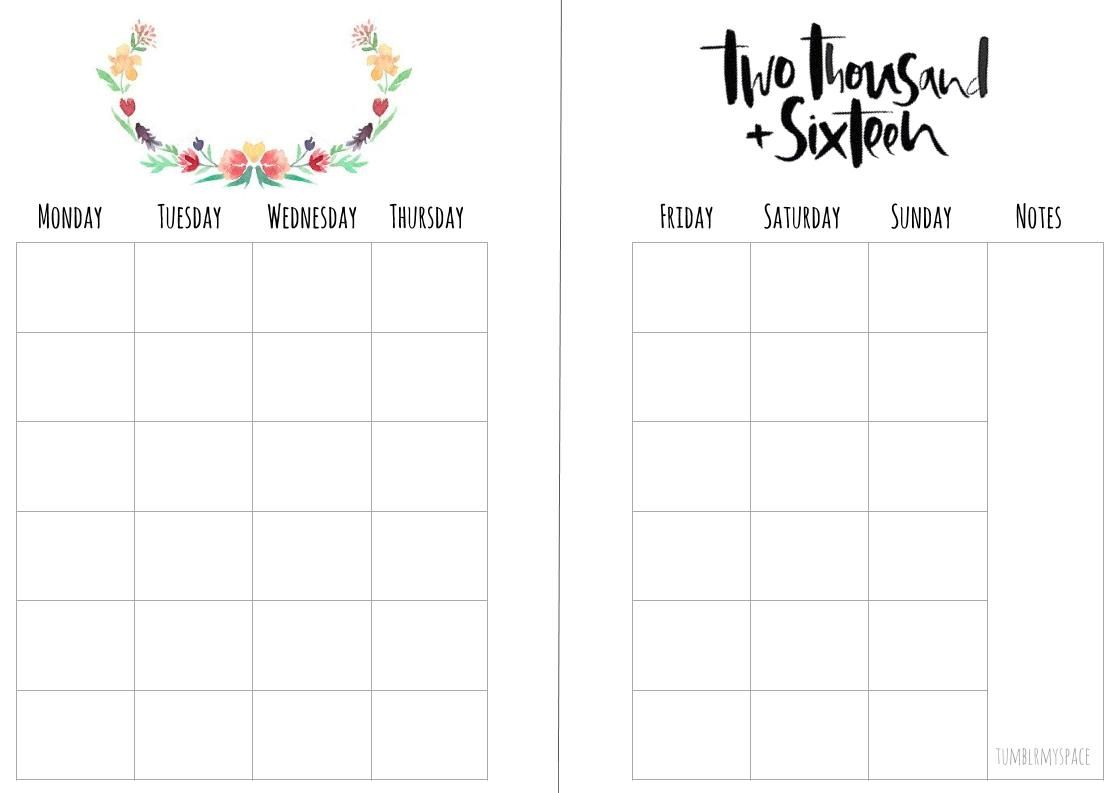 Free Monthly A5 Planner Insert Printables - Download From My Blog - Free Printable Planner Inserts