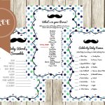 Free Mustache Baby Shower Games   Baby Shower Ideas   Themes   Games   Name That Mustache Game Printable Free