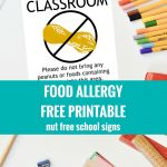 Free Nut Free Classroom And Nut Free School Signs. Free Printable   Printable Nut Free Signs
