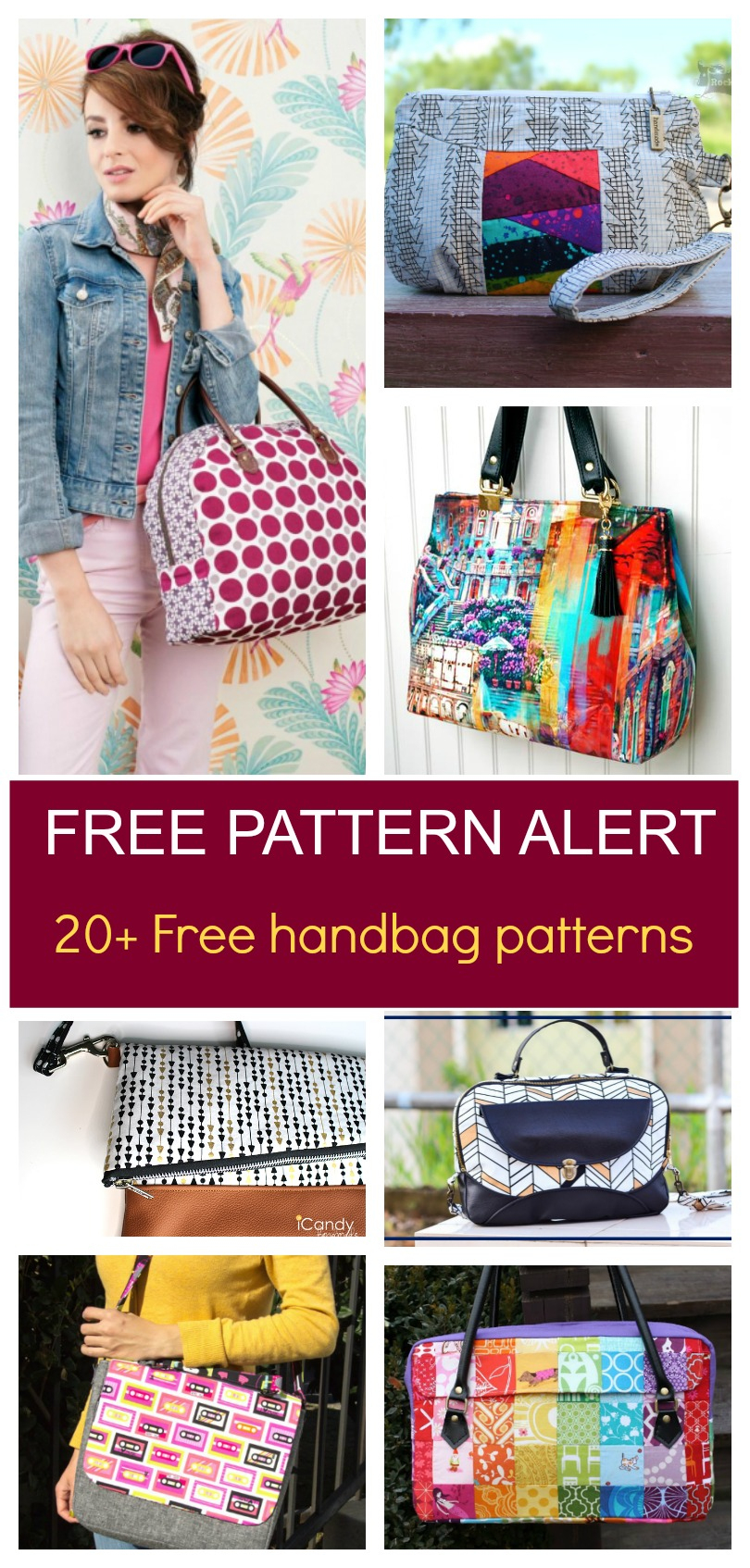 Free Pattern Alert: 20+ Handbag Sewing Patterns | On The Cutting - Handbag Patterns Free Printable