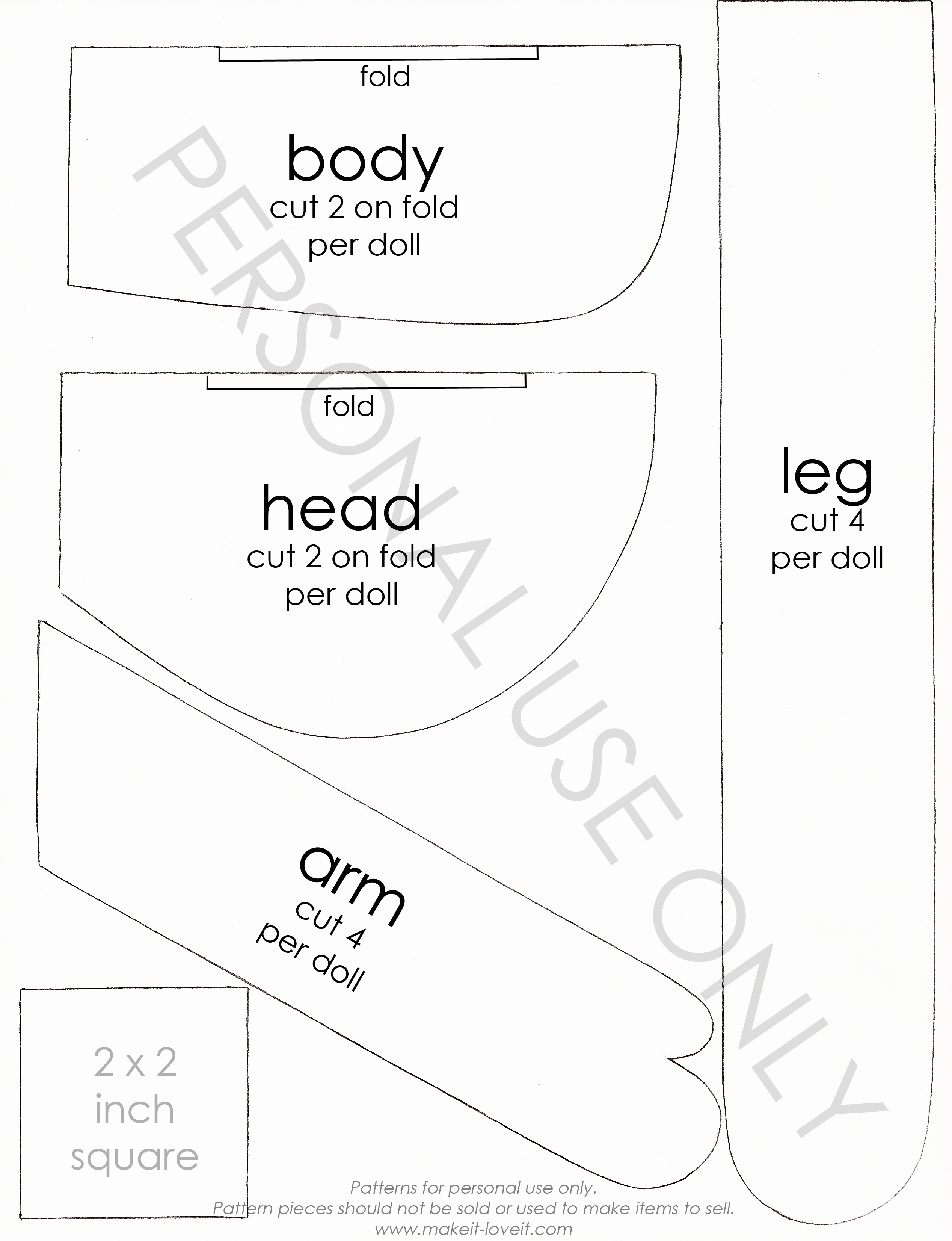Free Printable Doll Patterns