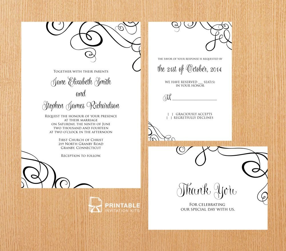 Enclosure Card Template Printable Insert Card Editable File For