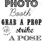 Free Photo Booth Sign (Printable) | Mr & Mrs | Fiesta En La Playa   Free Printable Photo Booth Sign