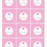 Free Pink And Purple (Girl) Birthday Printables From Green Apple   Free Printable Thank You Tags For Birthday Favors