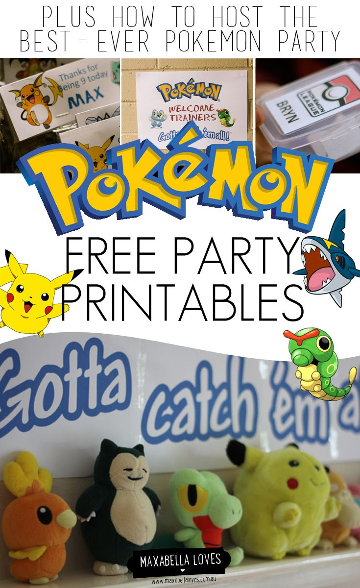 Free Pokemon Party Printables | Pokémon Party | Pokemon Party - Free Printable Pokemon Pictures