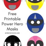 Free Power Hero Printable Masks   Free Printable Masks