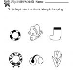 Free Preschool Spring Worksheet   Free Printable Seasons Worksheets For Kindergarten