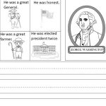 Free President's Day Writing Worksheet | Kindergarten Writing And   Free Printable George Washington Worksheets