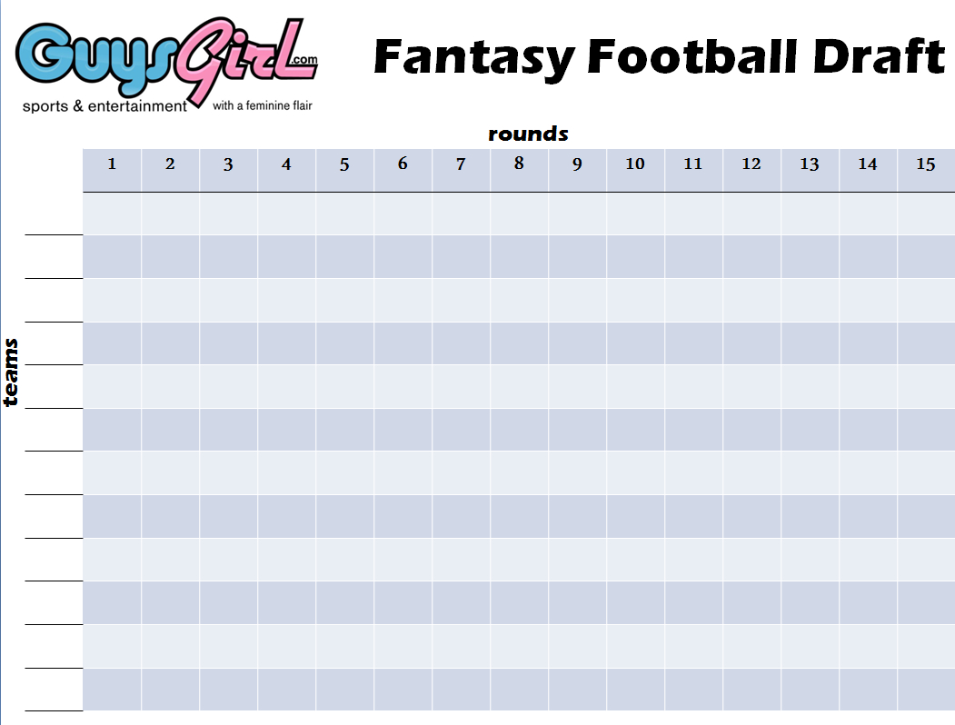Free Print At Home Fantasy Football Draft Board | Female Fans - Fantasy Football Draft Sheets Printable Free