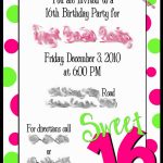 Free Printable 16Th Birthday Party Invitation Templates Luxury   Free Printable 16Th Birthday Party Invitation Templates