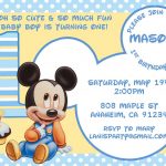 Free Printable 1St Birthday Princess Invitations | Birthday   Free Printable Baby Mickey Mouse Birthday Invitations