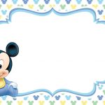 Free Printable 1St Mickey Mouse Birthday Invitation   Calm Blue   Free Printable Baby Mickey Mouse Birthday Invitations