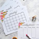 Free Printable 2017 Monthly Calendar And Weekly Planner   Free Cute Printable Planner 2017