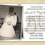 Free Printable 50Th Wedding Anniversary Invitation Templates | 50Th   Free Printable 50Th Anniversary Cards